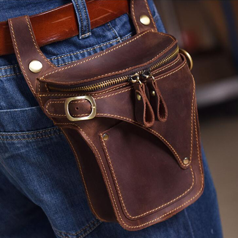Motorcycle Gear Backpack - Motorcycle Bag For Men Genuine Leather
