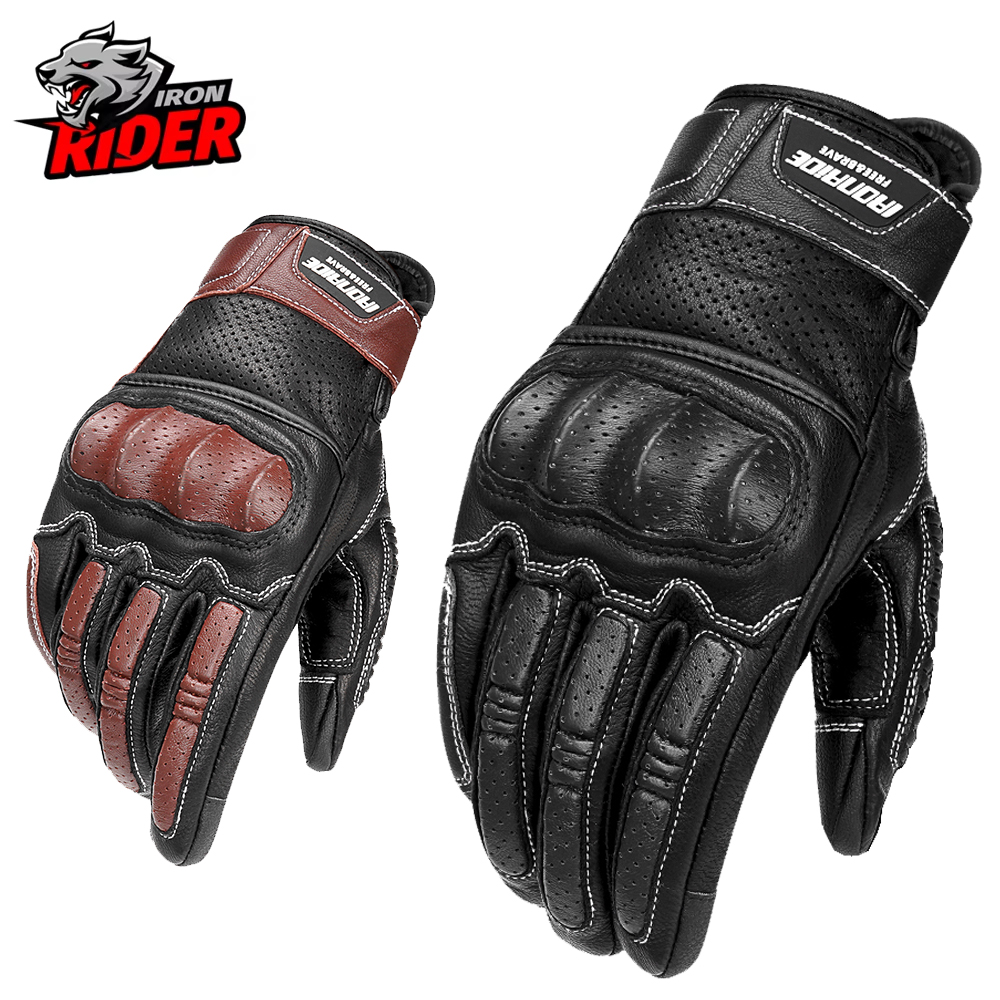 Motorcycle Gear Full Set - New Motorcycle Retro Leather Gloves Summer