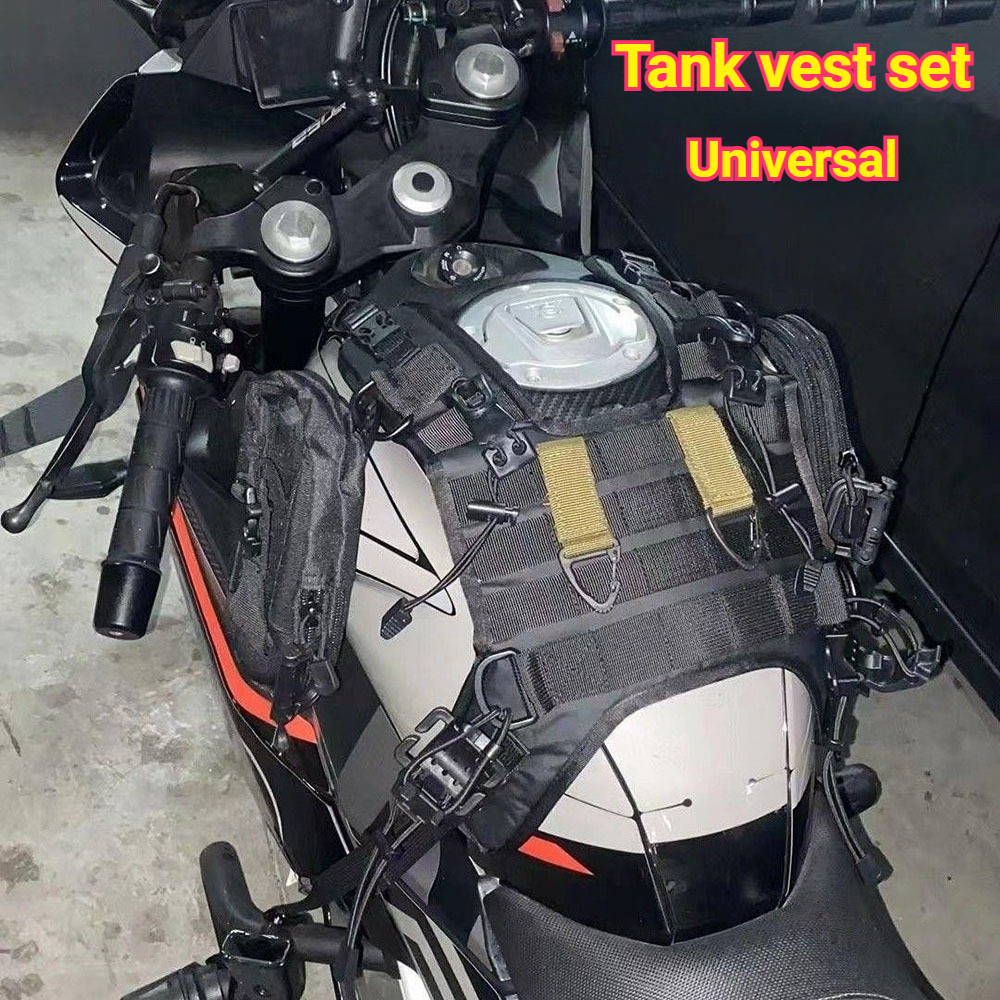 Motorcycle Gear Backpack - Universal Fuel Tank Vest Set Rider