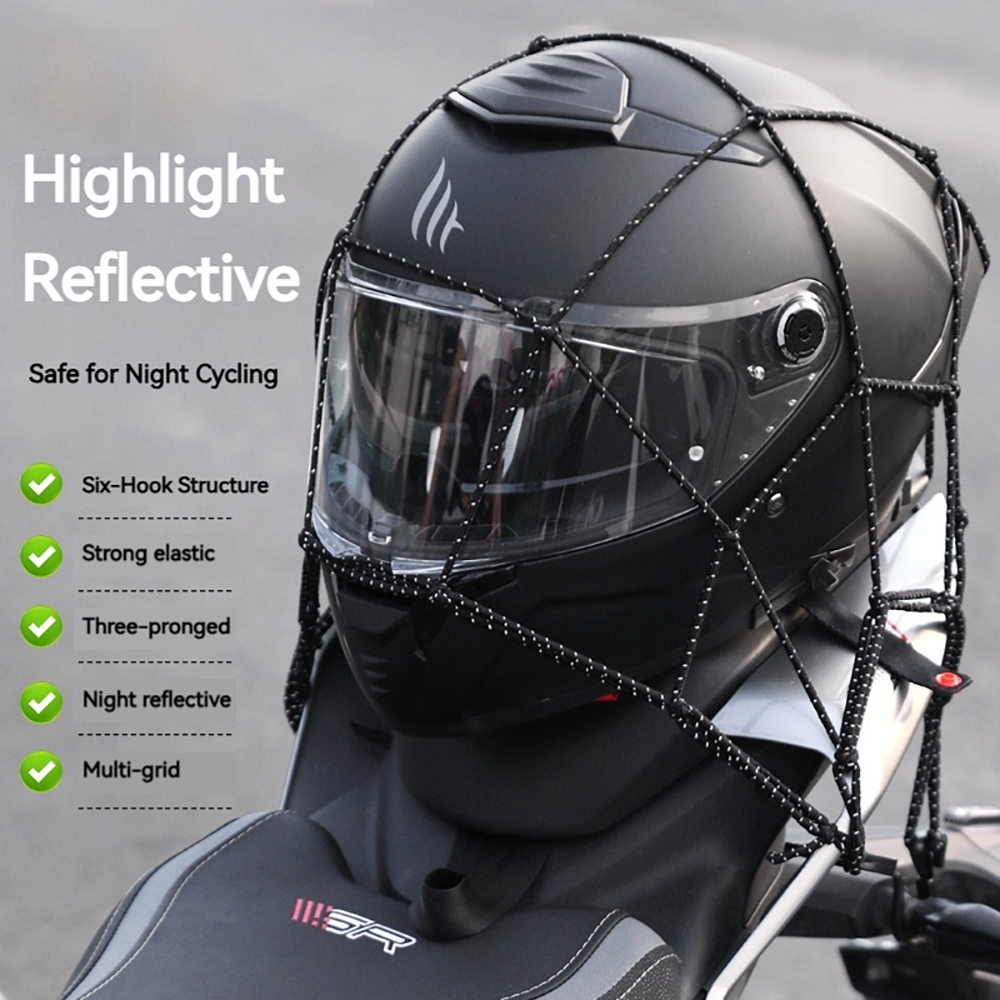 6 Hooks Luggage Net Protective - đánh giá và giá Motorcycle Gear Helmets