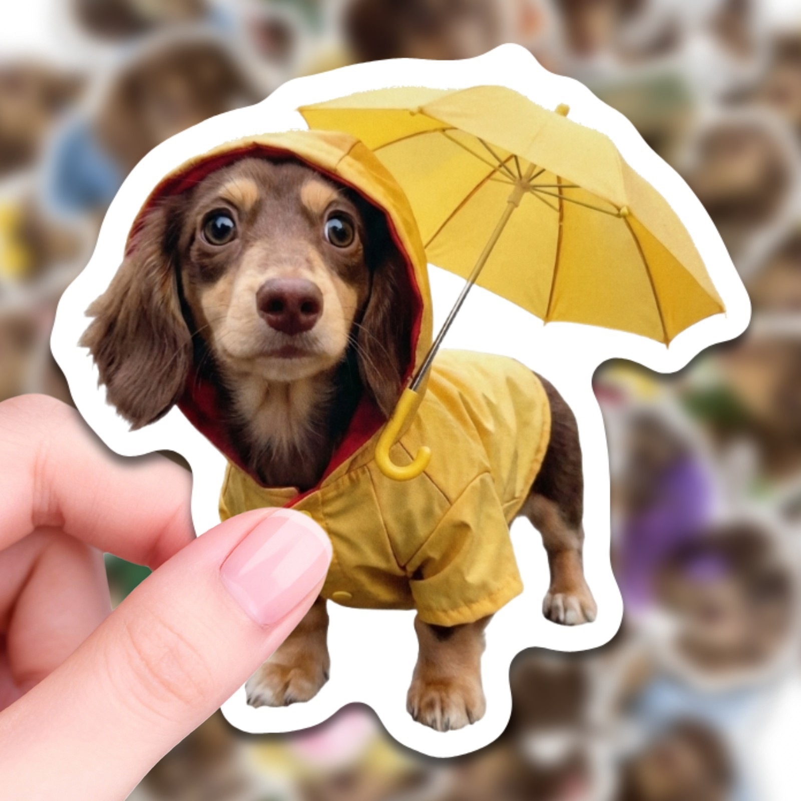 50 Pcs HD Cute Dachshund Stick - đánh giá và giá Motorcycle Gear For Dogs
