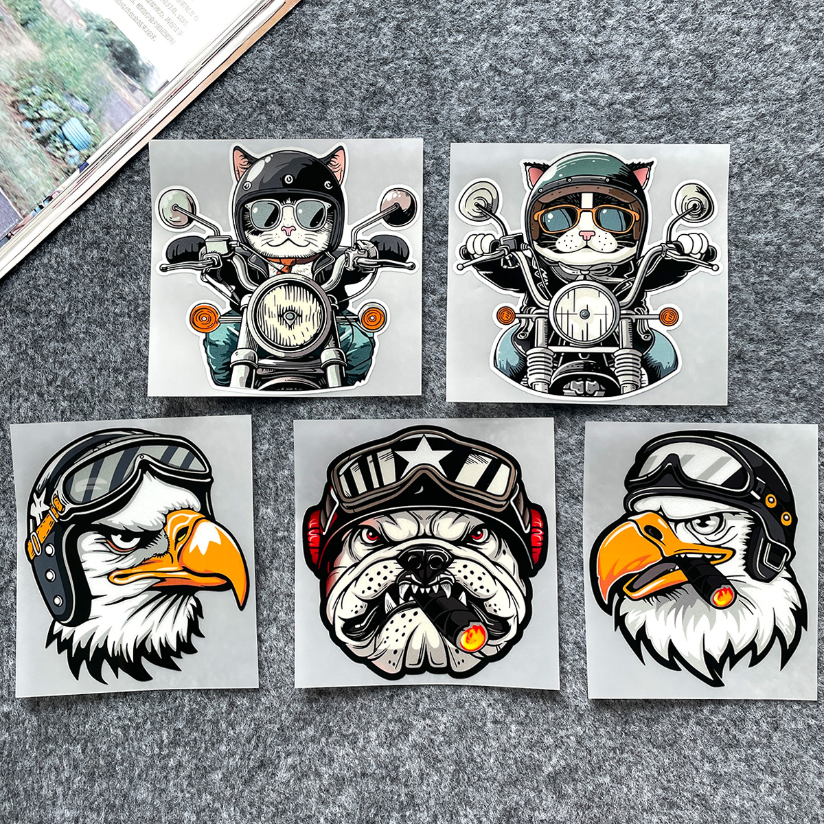 Retro Eagle/Cat/Dog Sticker Re - đánh giá và giá Motorcycle Gear For Dogs